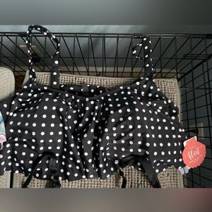 Torrid Black Polka Dot Bikini Top